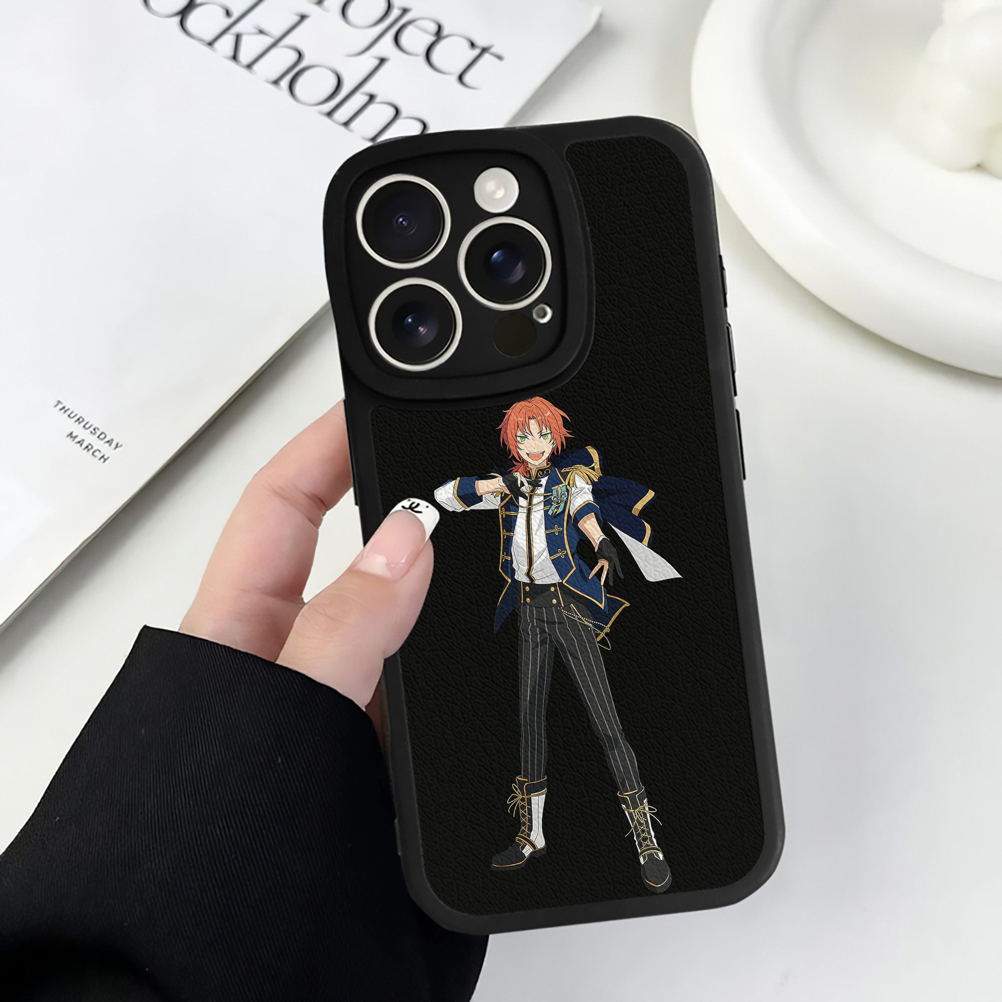 （画像用） あんさんぶるスターズ! Ensemble Stars 【iPhone 16シリーズ対応】シリコンスマホケース（レザー調） 材質：シリコン